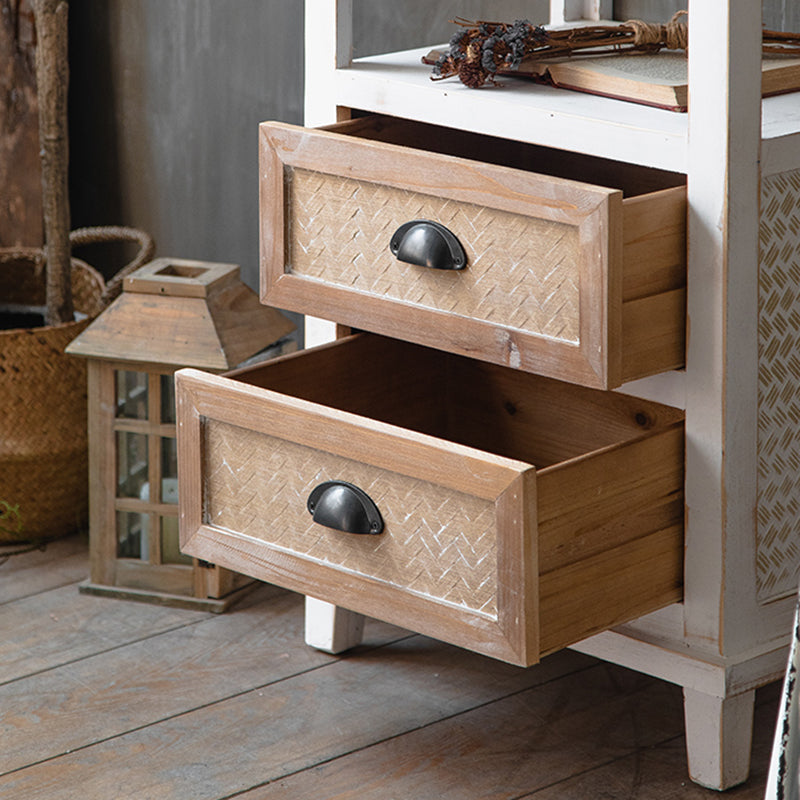 コンテンポラリー13.8 "幅の木製の胸、引き出し付きの長方形のアクセントキャビネット