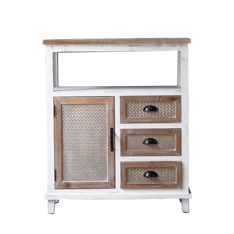 コンテンポラリー13.8 "幅の木製の胸、引き出し付きの長方形のアクセントキャビネット