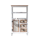 Contemporary 13.8" Wide Wooden Chest, Rectangle Accent Cabinet with Drawer