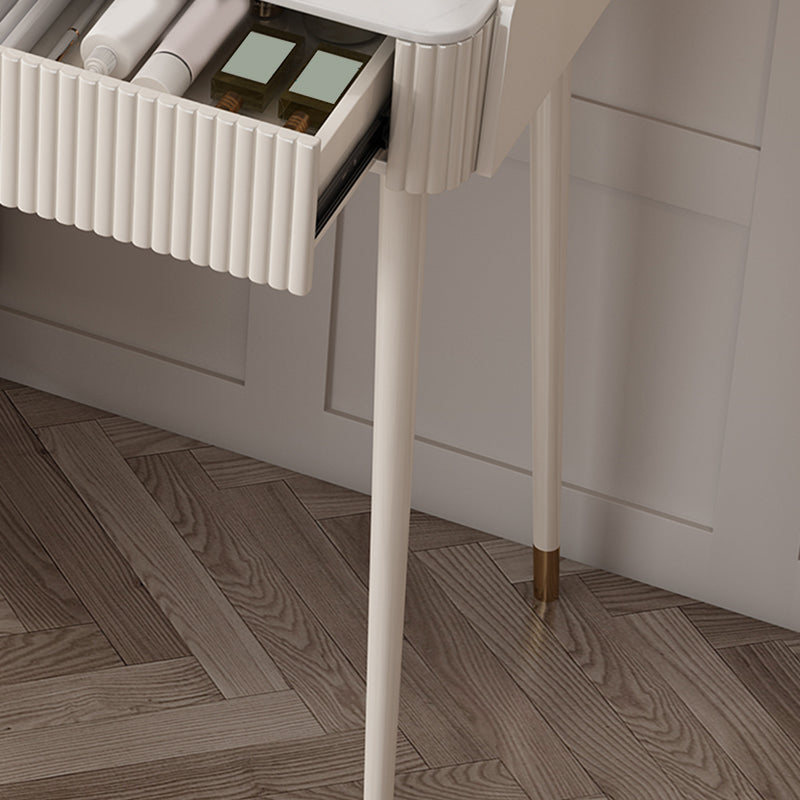 Slate Top Vanity Dressing Table Set Glam Beige Makeup Counter with Drawer Clearhalo 'Bedroom Furniture' 'furn' 'furn_makeup_vanities' 'Furniture' 'Makeup Vanities' 'makeup_vanities' 5874300