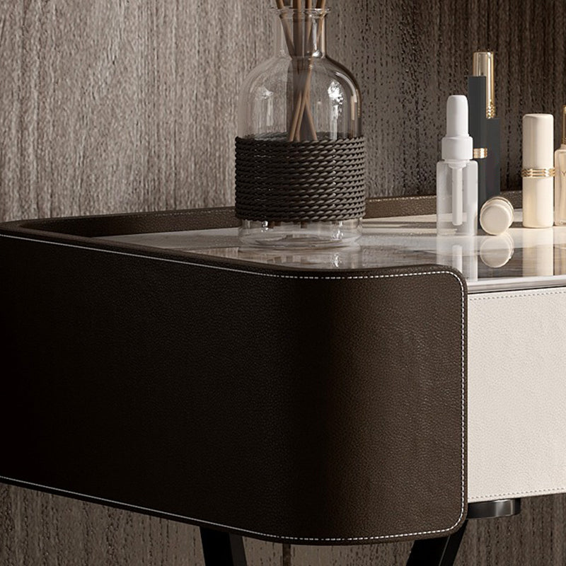 Tavolo da vanità e sgabelli glam e sgabello set da toeletta per vanità in ardesia