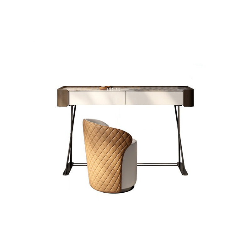 Tavolo da vanità e sgabelli glam e sgabello set da toeletta per vanità in ardesia