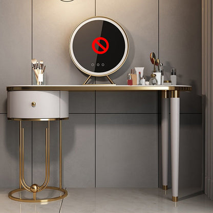 Table de vanité de maquillage de maquillage en ardoise glam