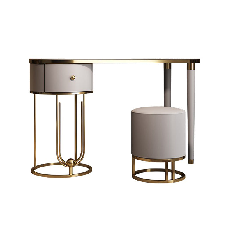 Table de vanité de maquillage de maquillage en ardoise glam