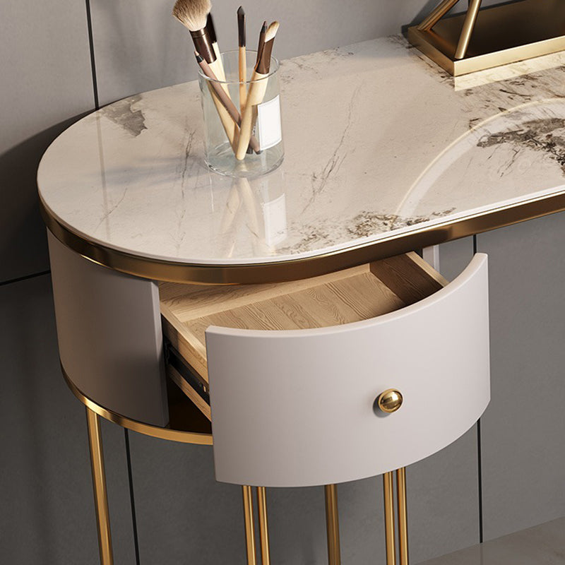 Table de vanité de maquillage de maquillage en ardoise glam