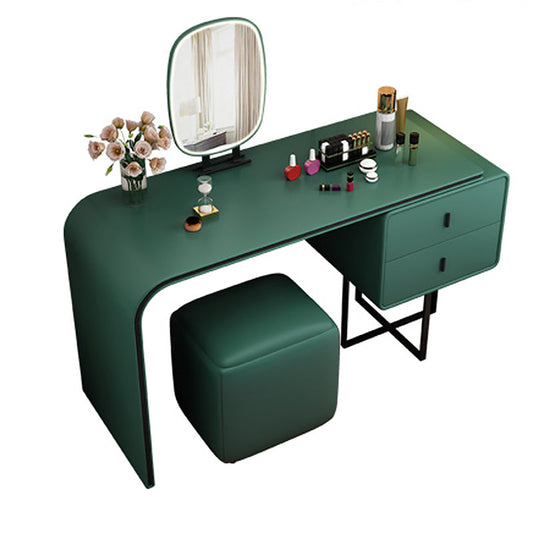 Glam Holz Waschtisch Schminktisch Set 2-Draste Make-up Eitelkeitstischtisch Tisch