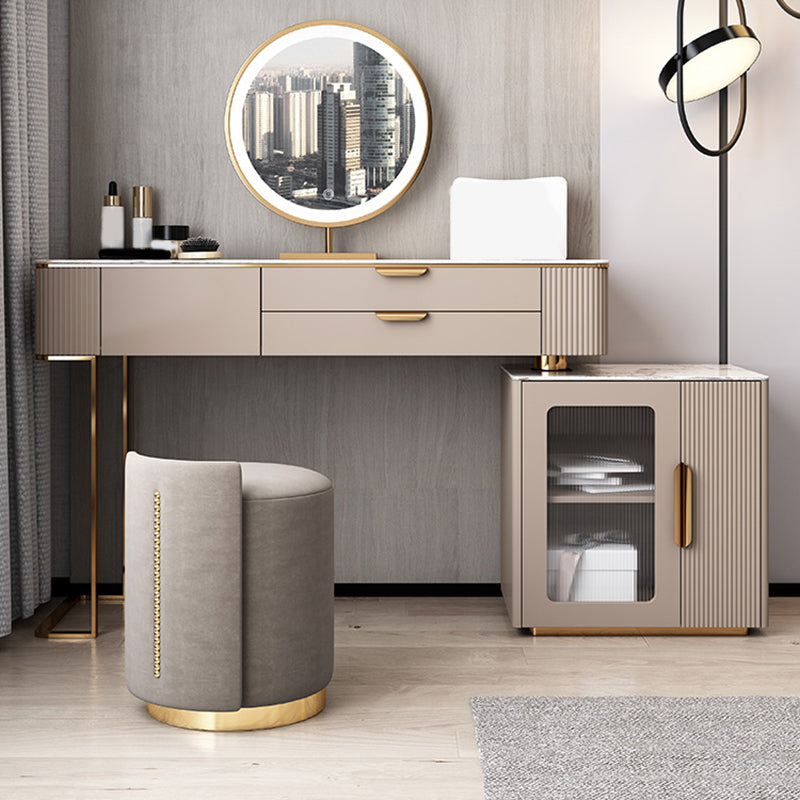 Mesa de maquillaje de tocador de madera maciza juego de tocador