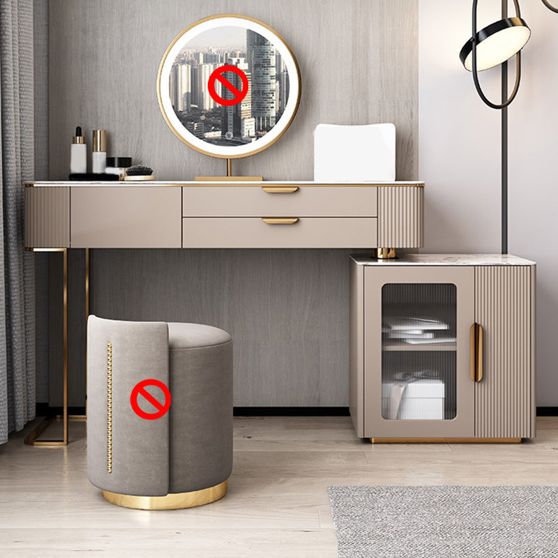 Mesa de maquillaje de tocador de madera maciza juego de tocador