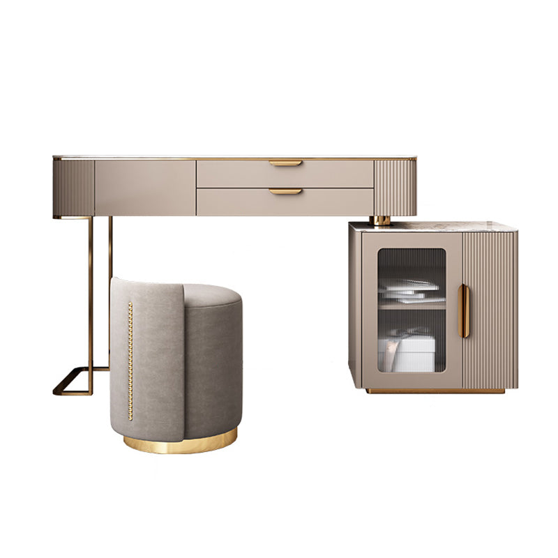 Mesa de maquillaje de tocador de madera maciza juego de tocador