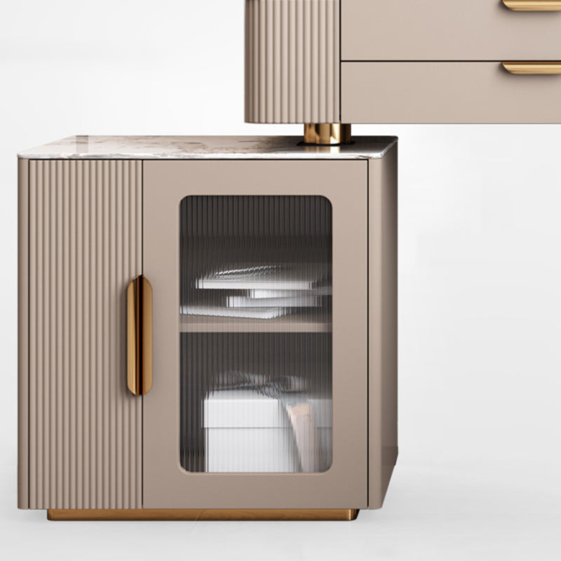 Mesa de maquillaje de tocador de madera maciza juego de tocador