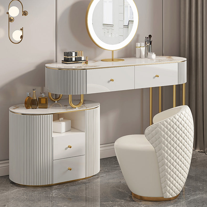 Slate Top Glam Make-up Eitelkeit 4 Schubladen Eitelkeitsverkederedisch Set