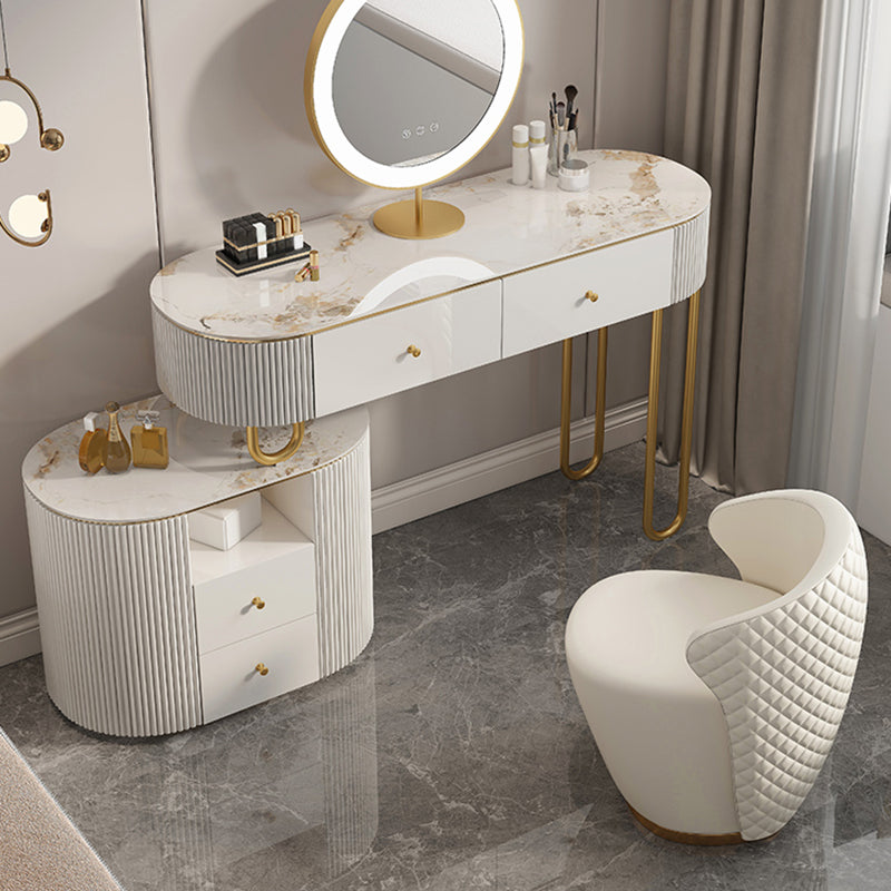 Slate Top Glam Make-up Eitelkeit 4 Schubladen Eitelkeitsverkederedisch Set