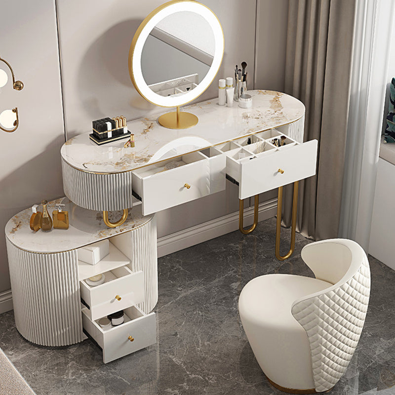 Slate Top Glam Make-up Eitelkeit 4 Schubladen Eitelkeitsverkederedisch Set