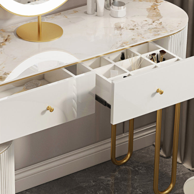 Slate Top Glam Make-up Eitelkeit 4 Schubladen Eitelkeitsverkederedisch Set