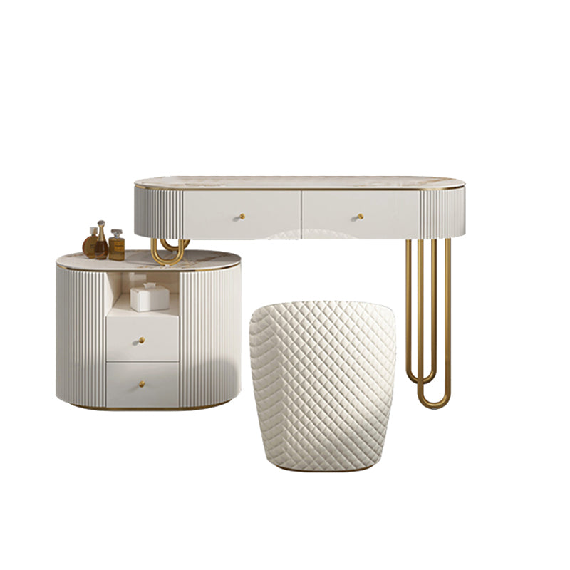 Slate Top Glam Make-up Eitelkeit 4 Schubladen Eitelkeitsverkederedisch Set