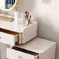 Glam Makeup Vanity Desk Slate Top Dressing Table With 3 Storage Drawers Clearhalo 'Bedroom Furniture' 'furn' 'furn_makeup_vanities' 'Furniture' 'Makeup Vanities' 'makeup_vanities' 5874466
