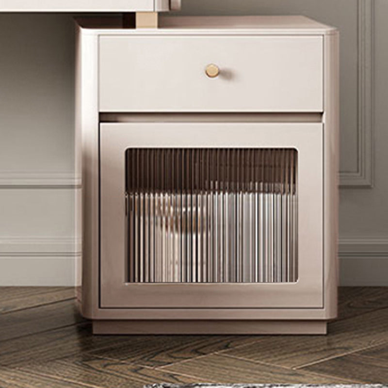 Glam Makeup Vanity Desk Slate Top Dressing Table With 3 Storage Drawers Clearhalo 'Bedroom Furniture' 'furn' 'furn_makeup_vanities' 'Furniture' 'Makeup Vanities' 'makeup_vanities' 5874468