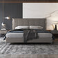 Wood and Upholstered Standard Bed Contemporary Panel Bed, 47" Tall California King Clearhalo 'Bedroom Furniture' 'Beds' 'furn' 'furn_beds' 'Furniture' 5874534
