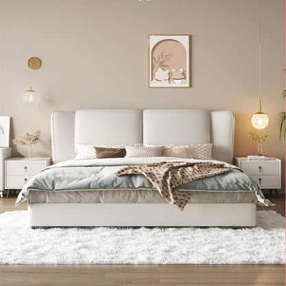 43,3 "altezza a pannello contemporaneo in legno e cornice per letto imbottito