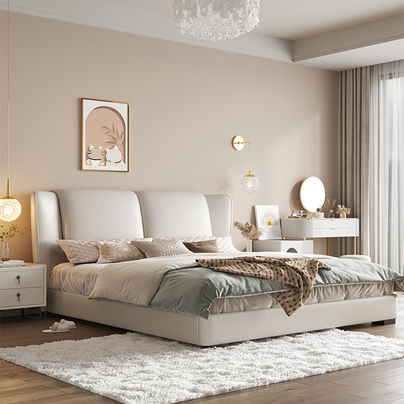 43,3 "altezza a pannello contemporaneo in legno e cornice per letto imbottito