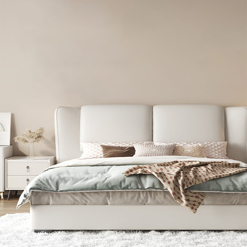 43,3 "altezza a pannello contemporaneo in legno e cornice per letto imbottito