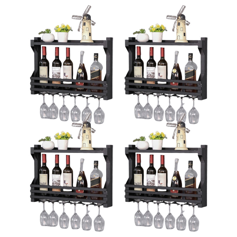 Muur gemonteerd ijzeren wijnglas stengel rekhouder moderne wijnrekken met plank