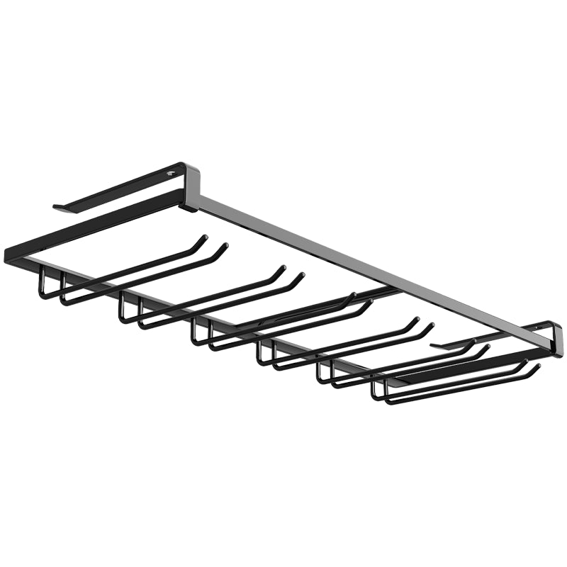 Modern de vidrio de metal y soporte de vástago colgante de vino colgante de vaso para cocina