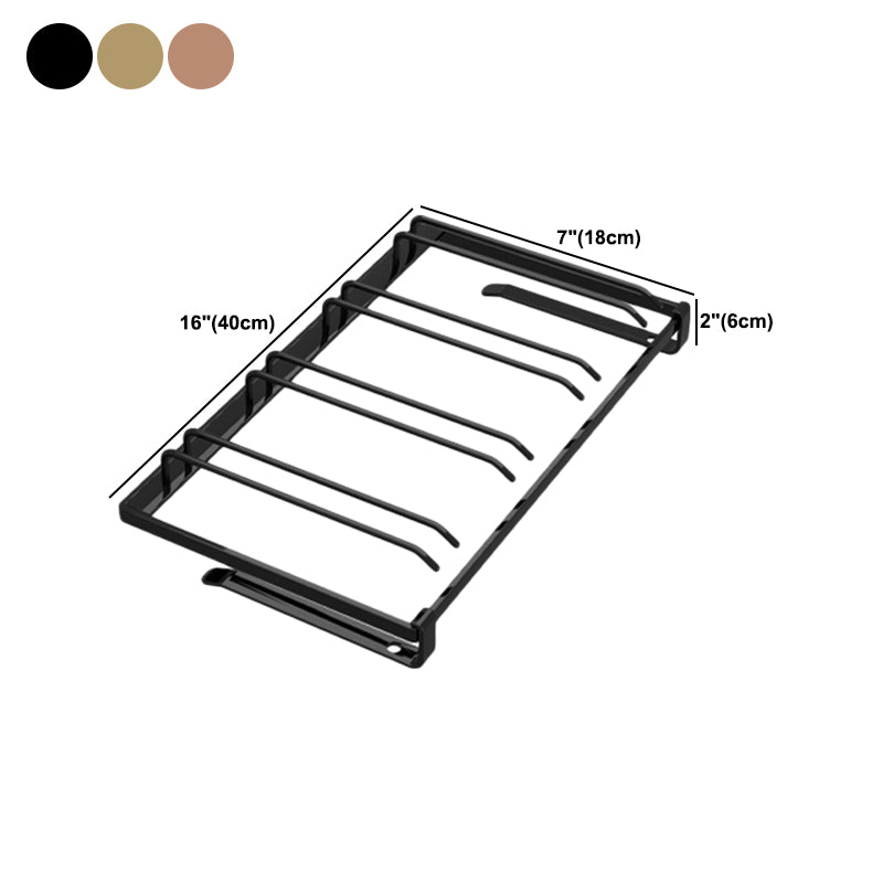 Porta moderna in vetro in metallo e staminato per il vino appeso per cucina
