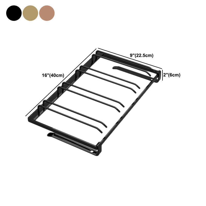 Porta moderna in vetro in metallo e staminato per il vino appeso per cucina