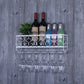 Metal Modern Wine Shelf with Bottle Stemware Holder Wall Mounted Wine Racks 19.7"L x 3.9"W x 6.7"H White 1 Piece Clearhalo 'furn' 'furn_wine_racks' 'Furniture' 'Kitchen & Dining Furniture' 'Wine Racks' 'wine_racks' 5874977