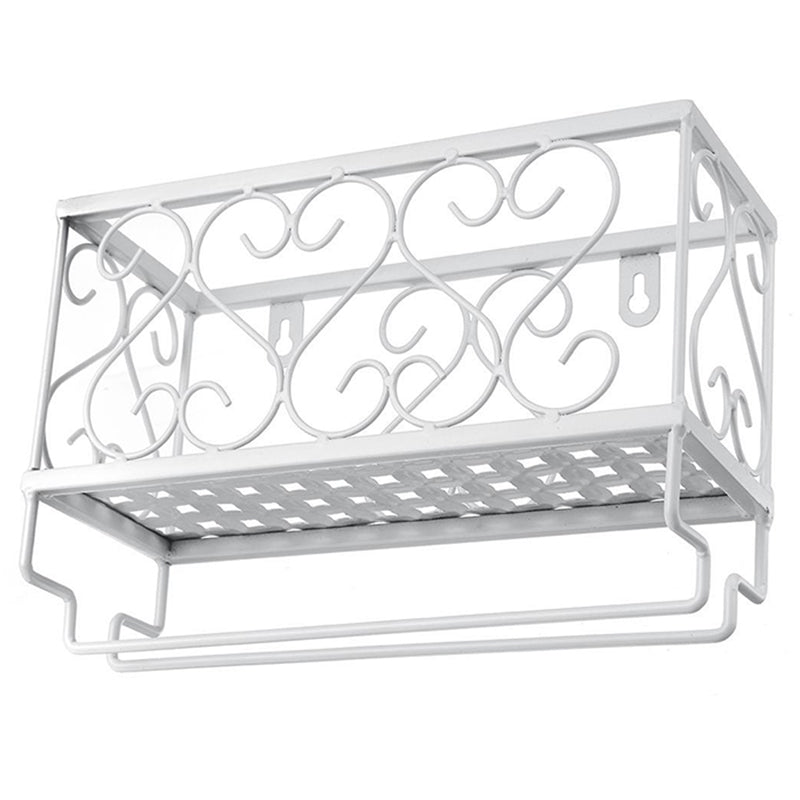 Metal Modern Wine Shelf with Bottle Stemware Holder Wall Mounted Wine Racks Clearhalo 'furn' 'furn_wine_racks' 'Furniture' 'Kitchen & Dining Furniture' 'Wine Racks' 'wine_racks' 5874988