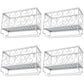 Metal Modern Wine Shelf with Bottle Stemware Holder Wall Mounted Wine Racks 9.8"L x 3.9"W x 6.7"H White 4 Piece Set Clearhalo 'furn' 'furn_wine_racks' 'Furniture' 'Kitchen & Dining Furniture' 'Wine Racks' 'wine_racks' 5874994