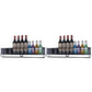 Metal Modern Wine Shelf with Bottle Stemware Holder Wall Mounted Wine Racks 31.5"L x 3.9"W x 6.7"H Black 2 Piece Set Clearhalo 'furn' 'furn_wine_racks' 'Furniture' 'Kitchen & Dining Furniture' 'Wine Racks' 'wine_racks' 5875004