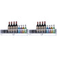Metal Modern Wine Shelf with Bottle Stemware Holder Wall Mounted Wine Racks 31.5"L x 3.9"W x 6.7"H White 2 Piece Set Clearhalo 'furn' 'furn_wine_racks' 'Furniture' 'Kitchen & Dining Furniture' 'Wine Racks' 'wine_racks' 5875006