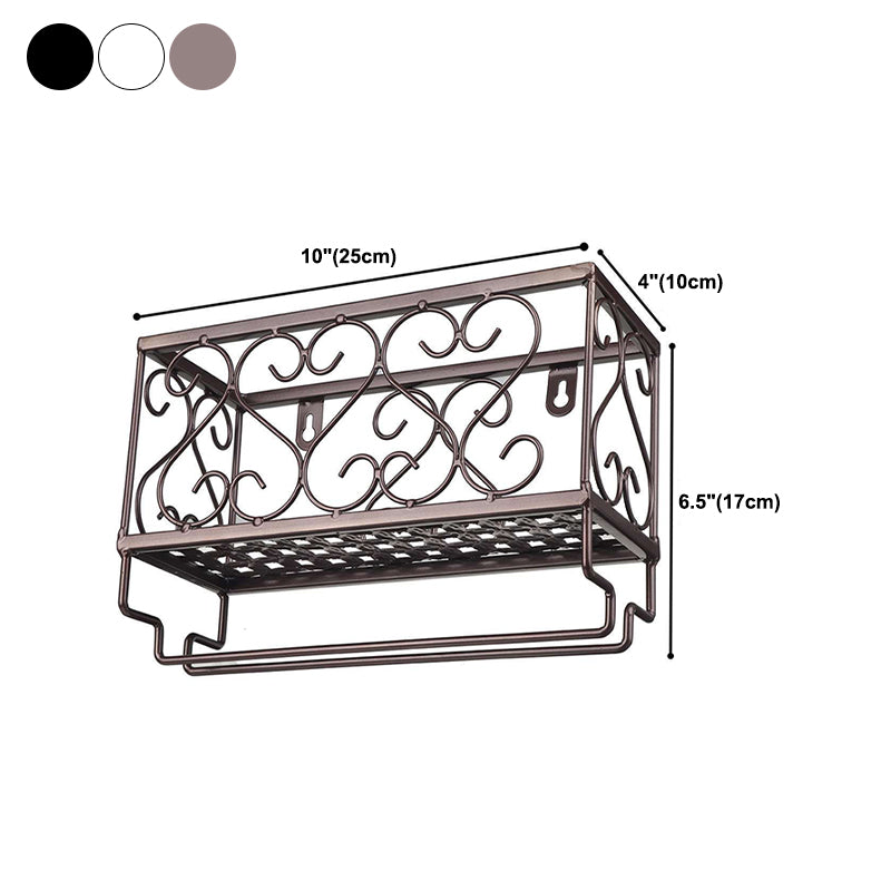 Metal Modern Wine Shelf with Bottle Stemware Holder Wall Mounted Wine Racks Clearhalo 'furn' 'furn_wine_racks' 'Furniture' 'Kitchen & Dining Furniture' 'Wine Racks' 'wine_racks' 5875010