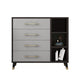 Klassiek glamour houten opbergkast dressoir slaapkamer grijs dressoir