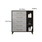 Klassiek glamour houten opbergkast dressoir slaapkamer grijs dressoir