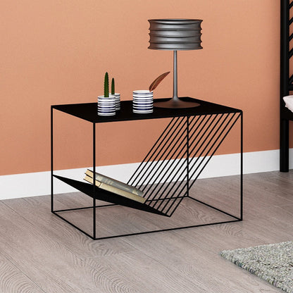 Metallbett Nachttisch unterer Regal Akzenttisch Nachttisch für Schlafzimmer