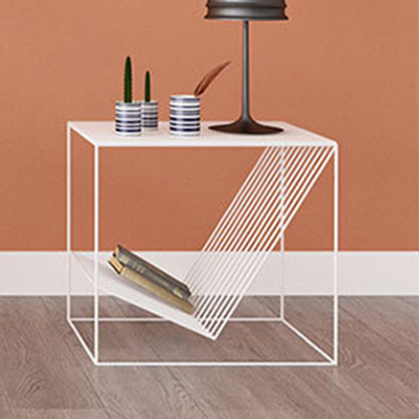 Metallbett Nachttisch unterer Regal Akzenttisch Nachttisch für Schlafzimmer