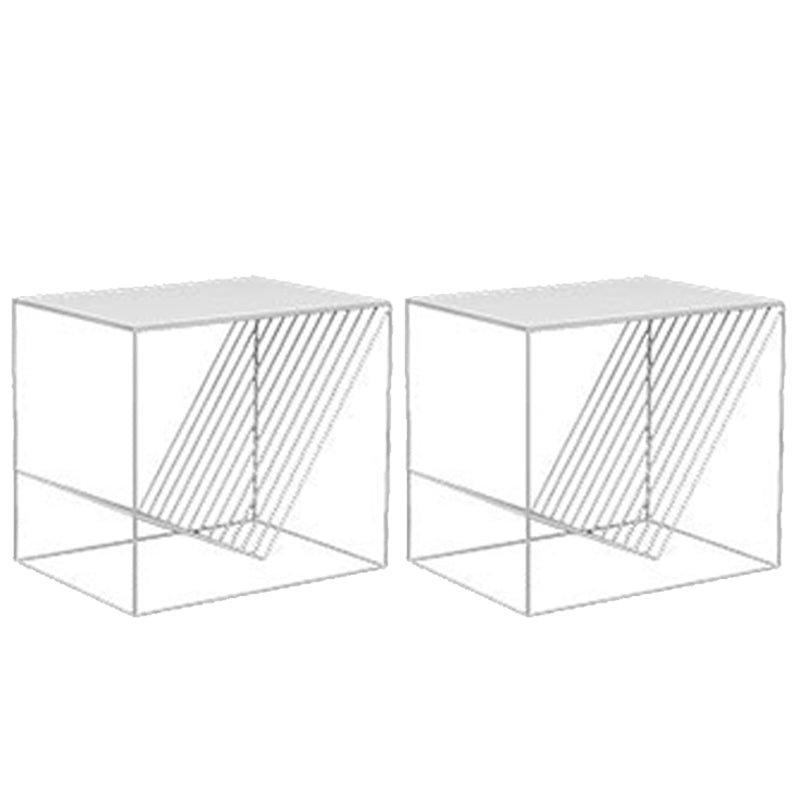 Metallbett Nachttisch unterer Regal Akzenttisch Nachttisch für Schlafzimmer