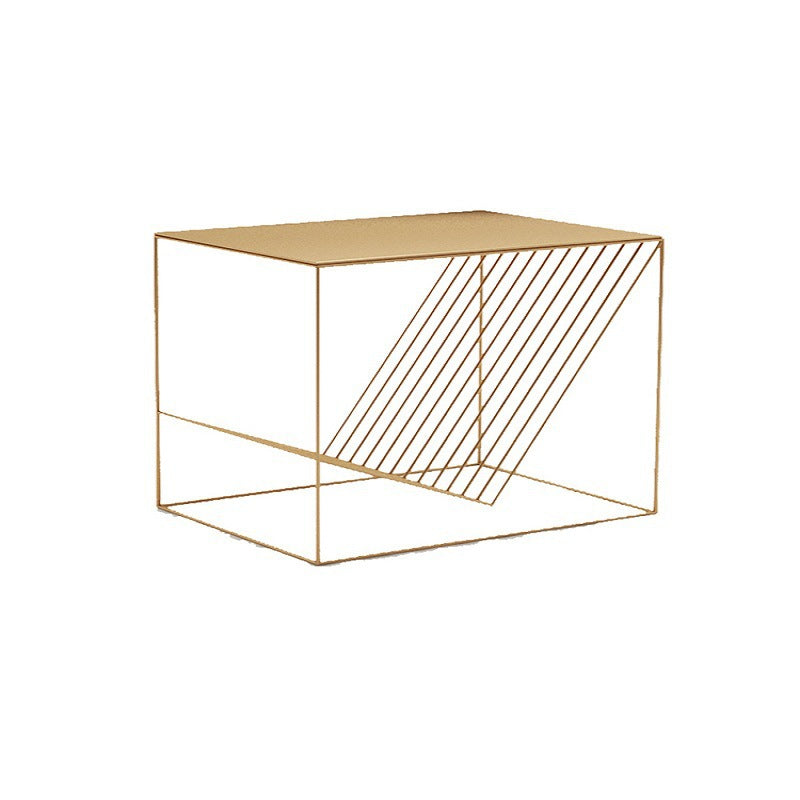 Metallbett Nachttisch unterer Regal Akzenttisch Nachttisch für Schlafzimmer