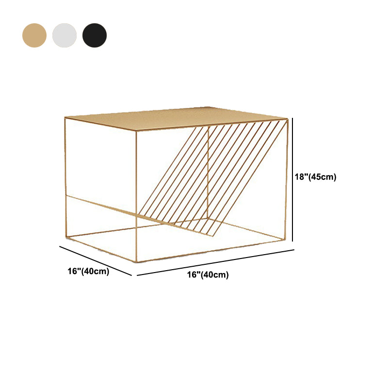 Metallbett Nachttisch unterer Regal Akzenttisch Nachttisch für Schlafzimmer
