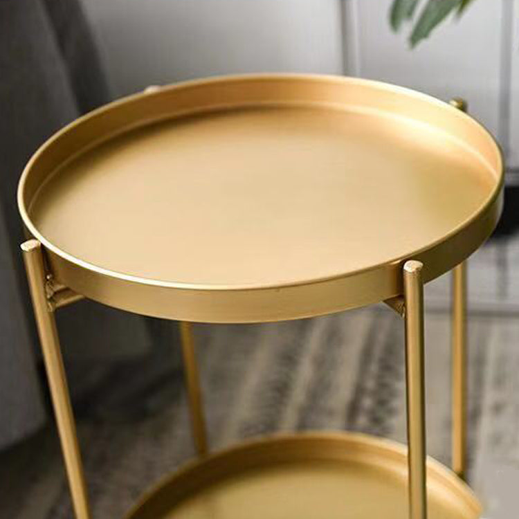 Armoire de chevet en métal Table de nuit d'accent de l'étagère inférieure pour chambre à coucher