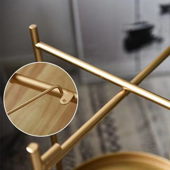 Armoire de chevet en métal Table de nuit d'accent de l'étagère inférieure pour chambre à coucher