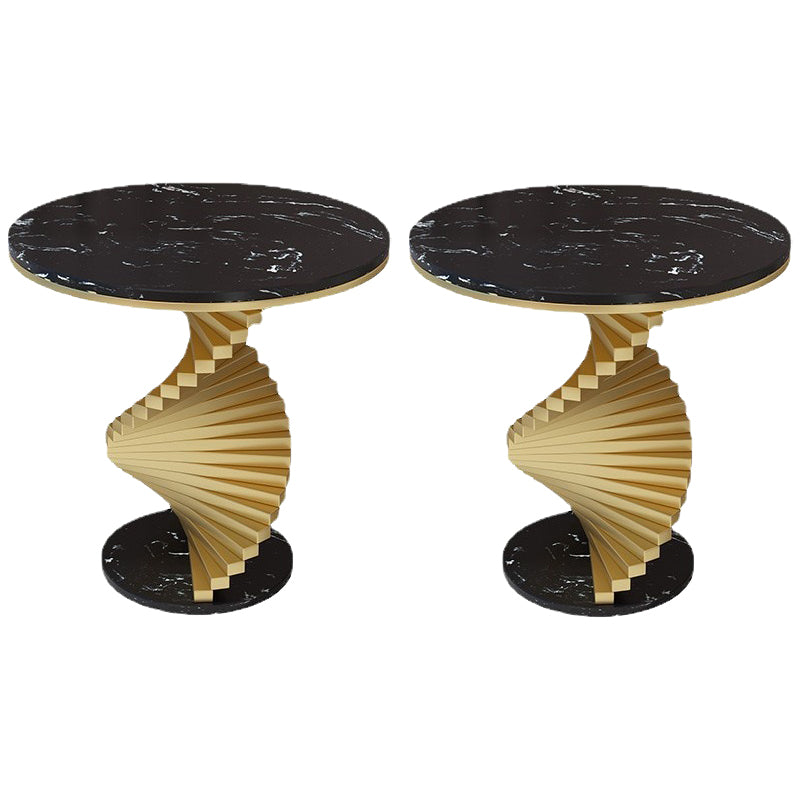 Faux Marble Glam Night Mesa 21.65 "Alto Acento de la mesa de la noche