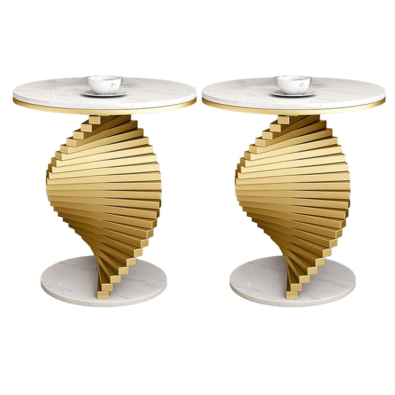 Faux Marble Glam Night Mesa 21.65 "Alto Acento de la mesa de la noche