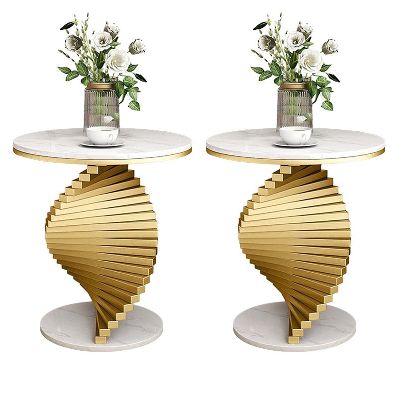 Faux Marble Glam Night Mesa 21.65 "Alto Acento de la mesa de la noche