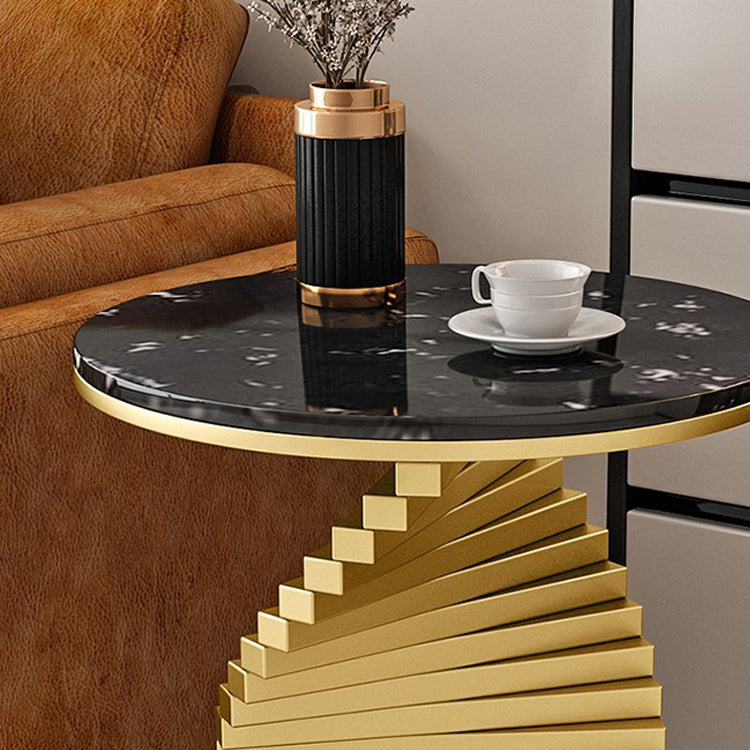 Faux Marble Glam Night Mesa 21.65 "Alto Acento de la mesa de la noche