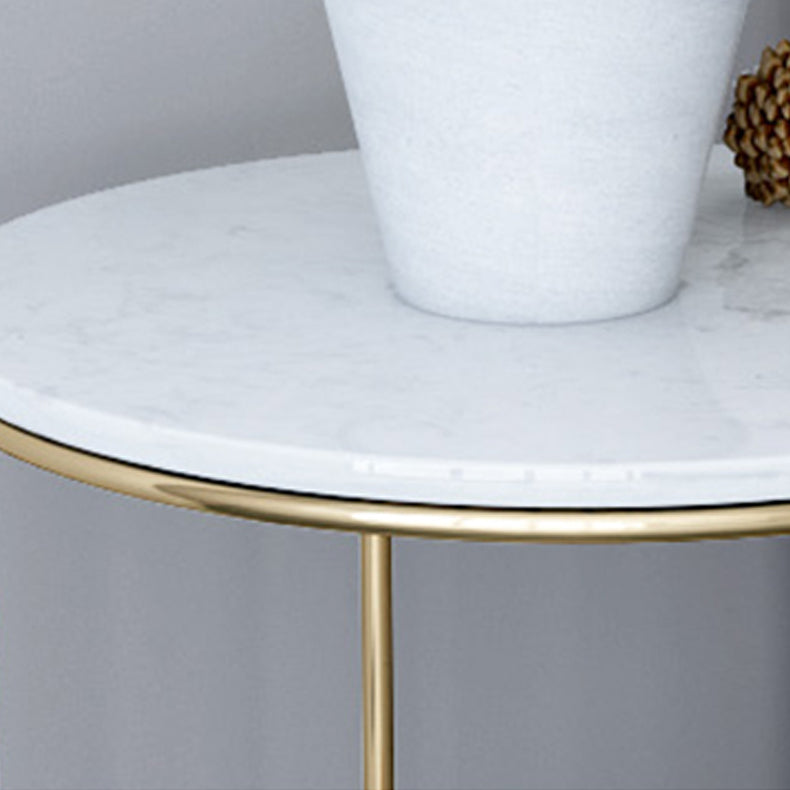 23.62 "Cama de altura Mesa de mármol nocturna con 2 estantes