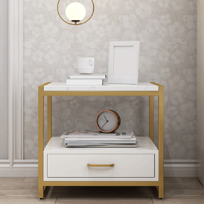 Metal Bedside Cabinet Drawers Included Bedside Cabinet for Bedroom White 1 Piece Clearhalo 'Bedroom Furniture' 'furn' 'furn_night_stand' 'Furniture' 'night_stand' 'Nightstands' 5875634